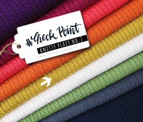 RESTSTÜCK 2,0m !!! - Bio Strick - Knitty Plait No. 2 - senf - Check Point - Hamburger Liebe